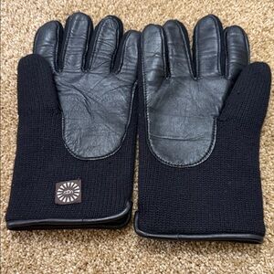 Men's Black Leather Gloves